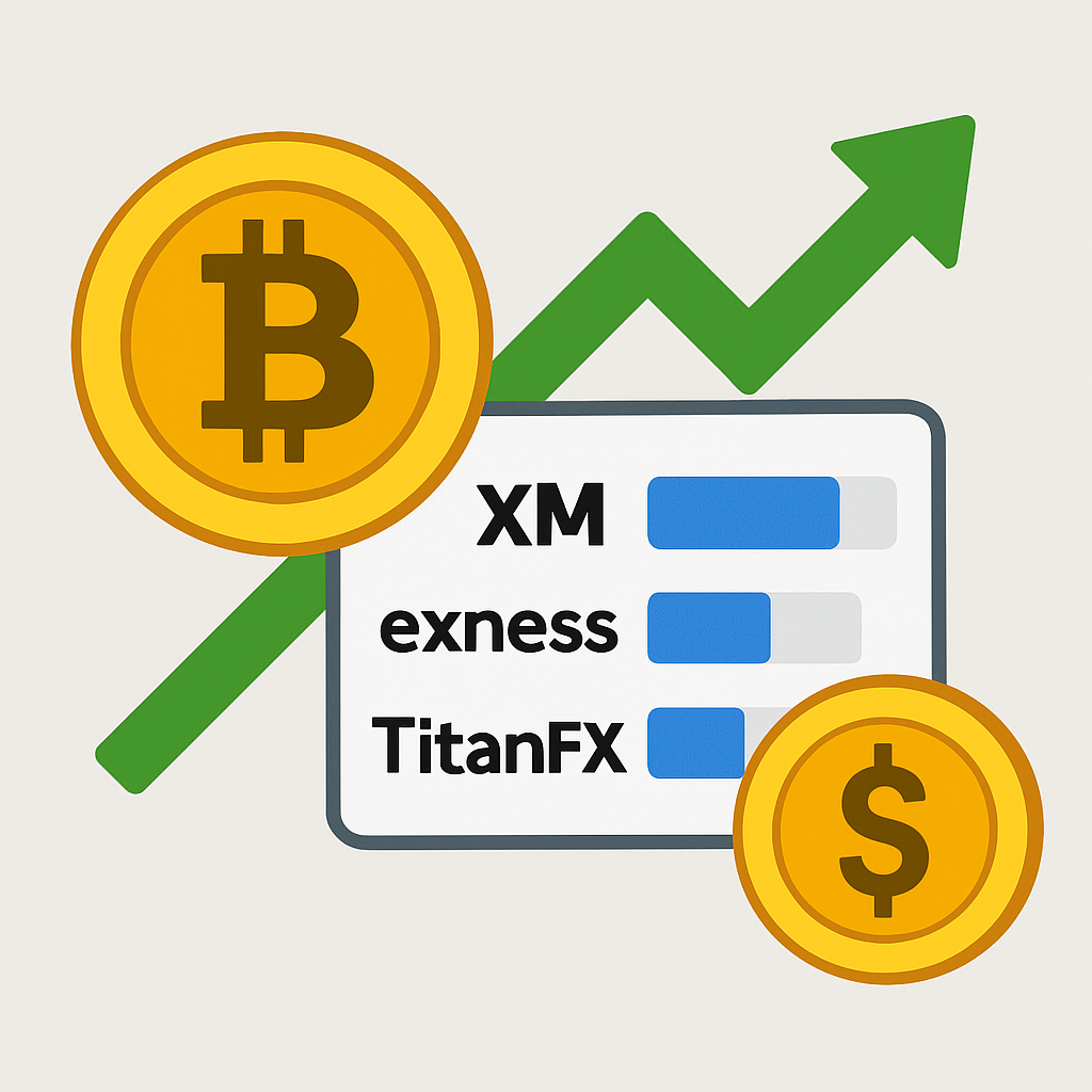 BTCUSDキャッシュバック比較（XM / Exness / TitanFX）